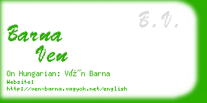 barna ven business card